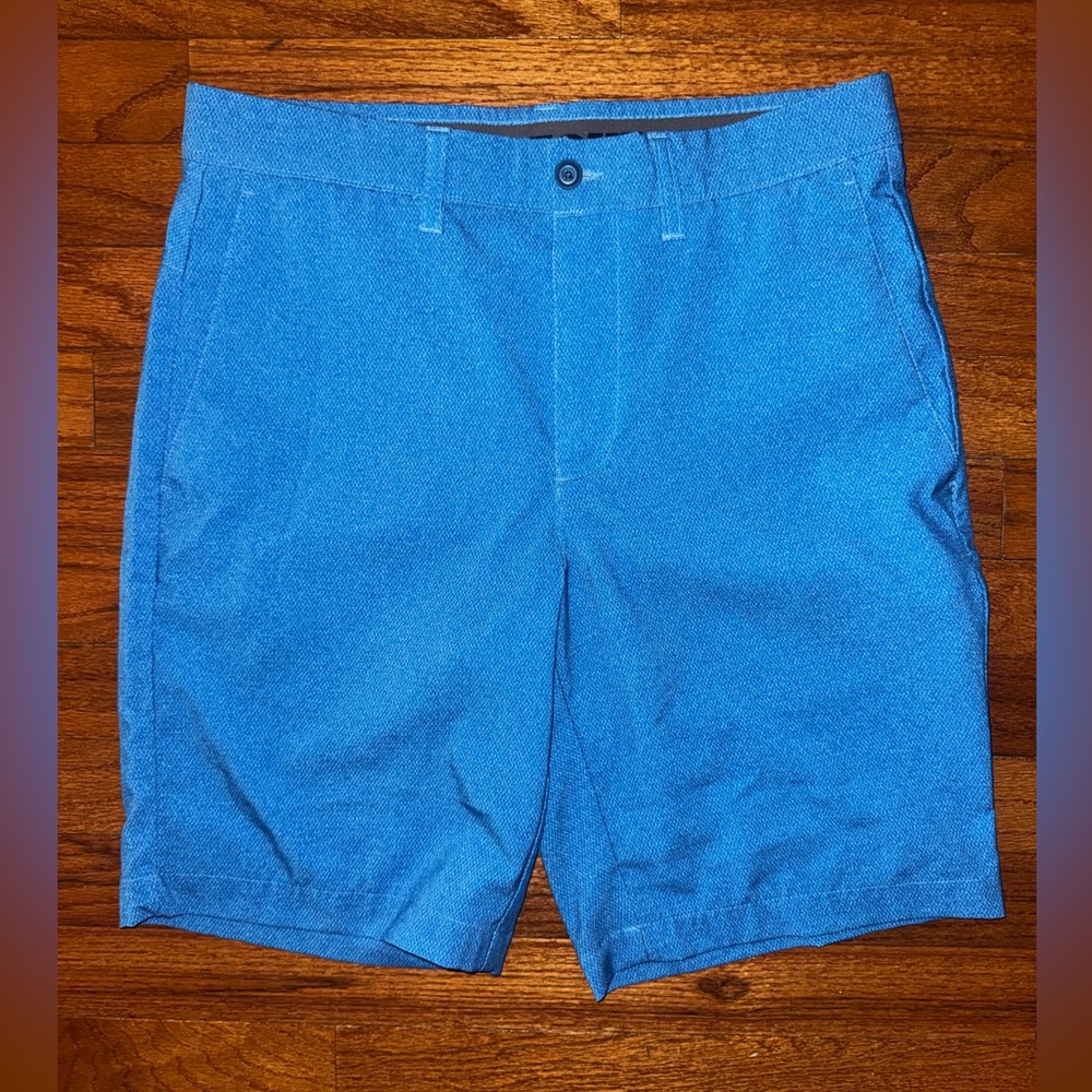 PGA Tour Bright Blue Flat-Front Performance Shorts